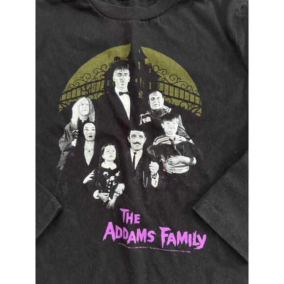 Gap kids true black Addams family graphic long sleeve t shirt sz 8 boys - Picture 2 of 5